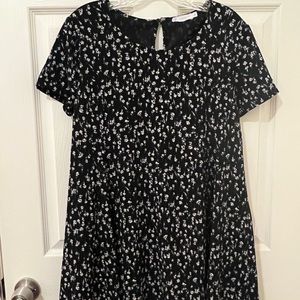 LUSH floral trapeze dress